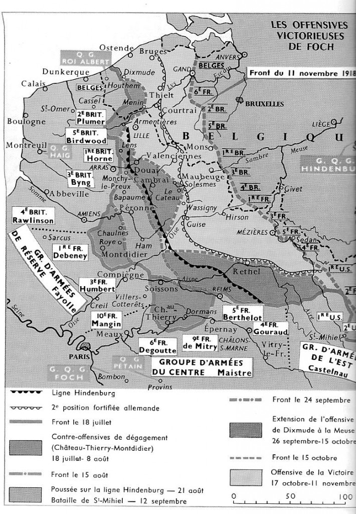 carte offensives 1918 2