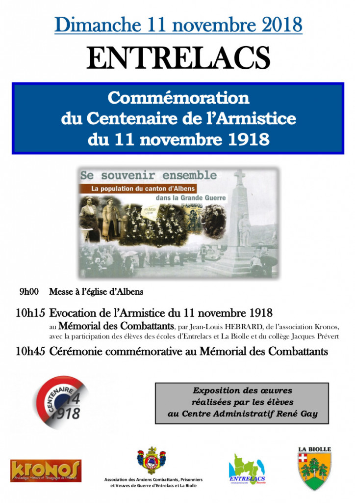 Affiche Armistice 11 nov 2018