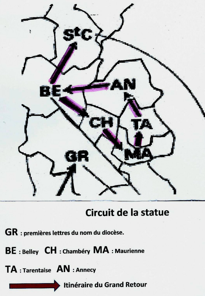 Carte d'après article de L. Perouas