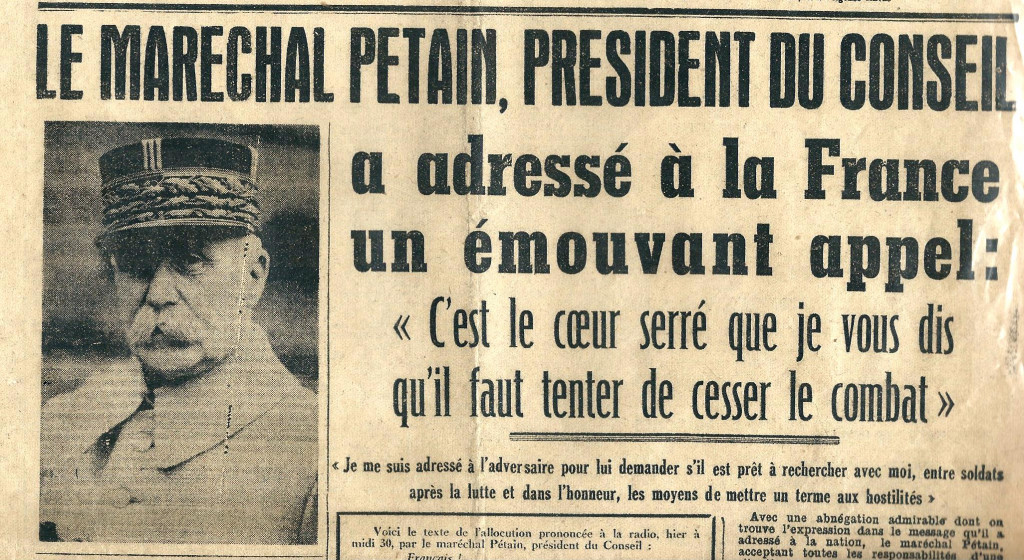 Dans la presse le 18 juin 1940 (archive privée)