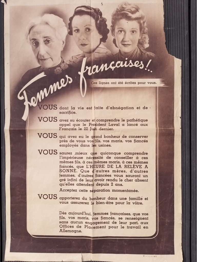 « Ces lignes ont été écrites pour vous » affiche 1942 (collection privée)