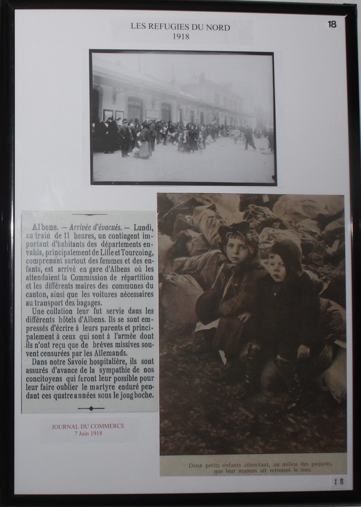 Arrivée des réfugiés du Nord à Albens
