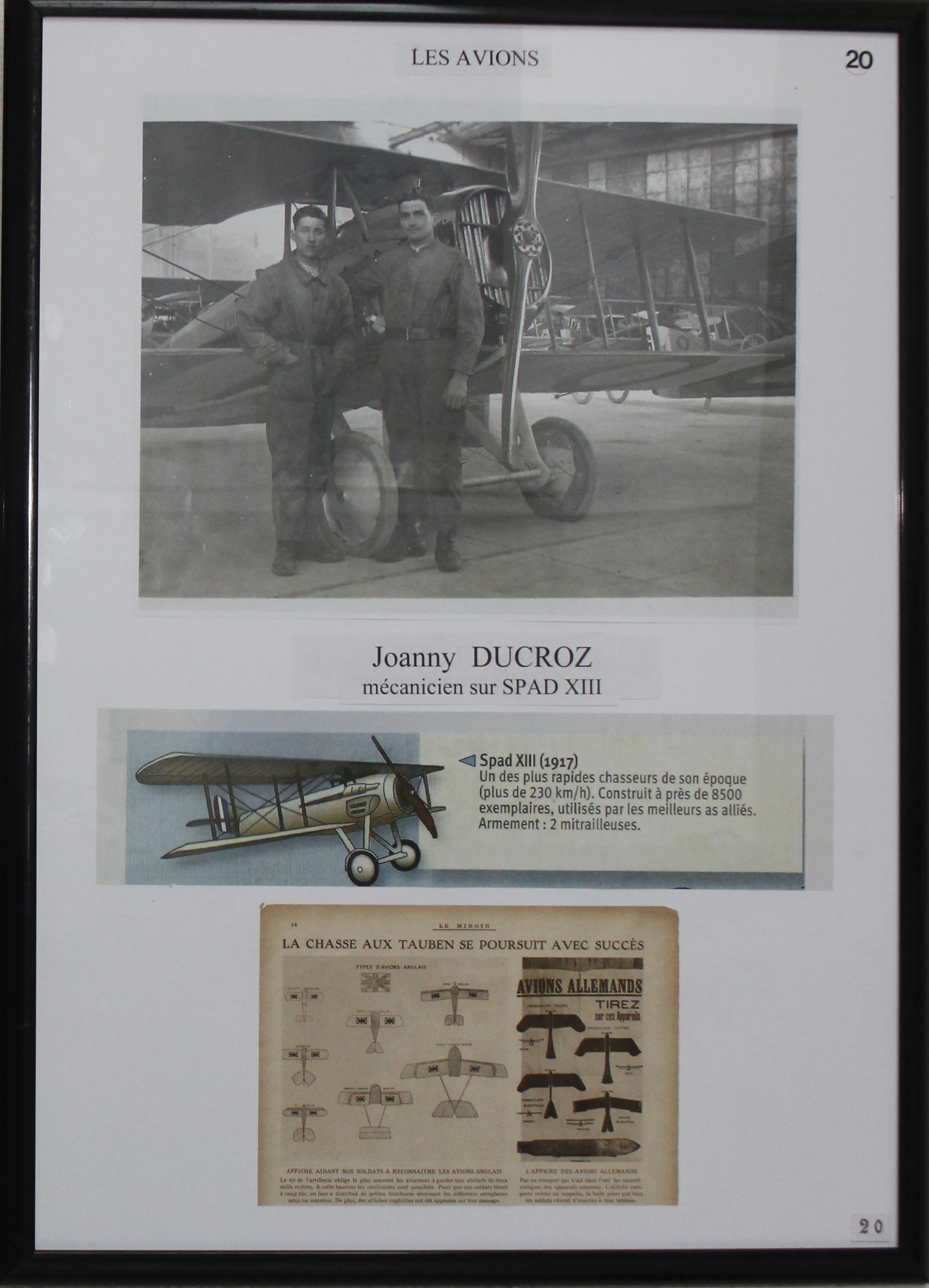 Avions - Joanny Ducroz, mécanicien sur Spad XIII