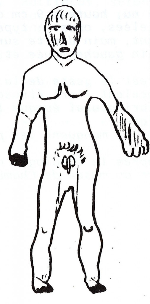 Figurine en bronze (fonte pleine trouvée à Saint-Girod)