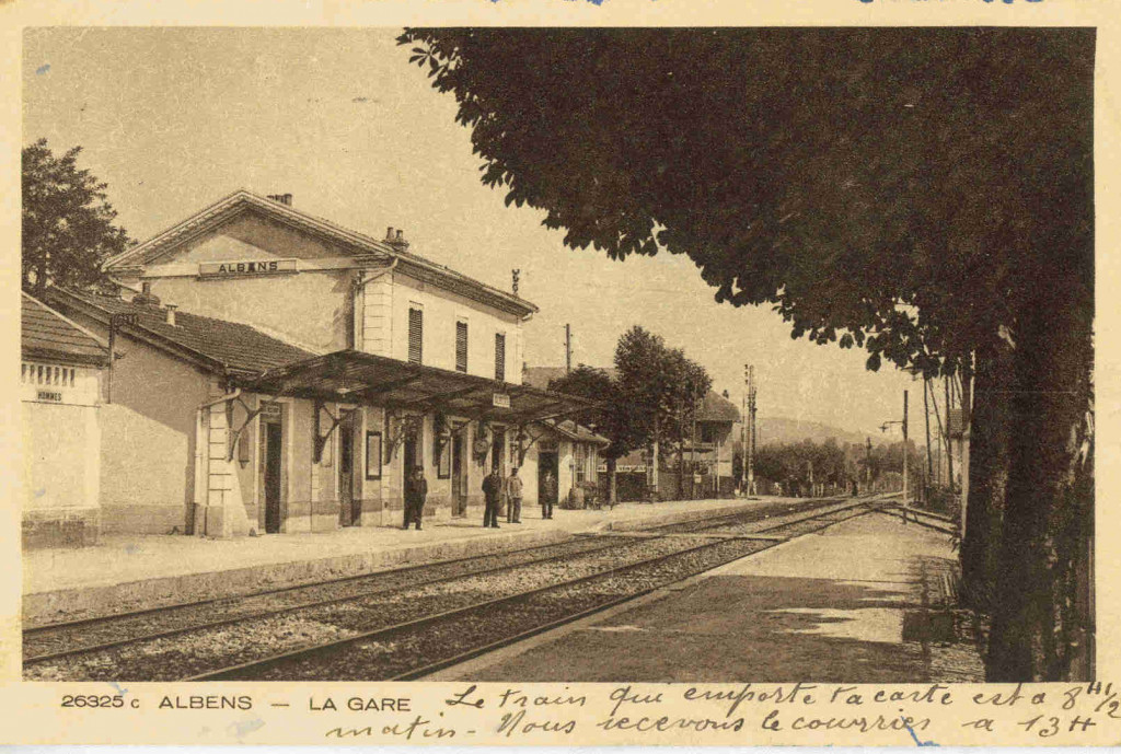 La gare d'Albens, vue des années 30 (archive Kronos)