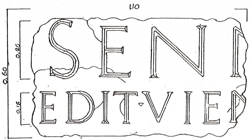 Inscription lapidaire trouvée à Montfalcon en 1979