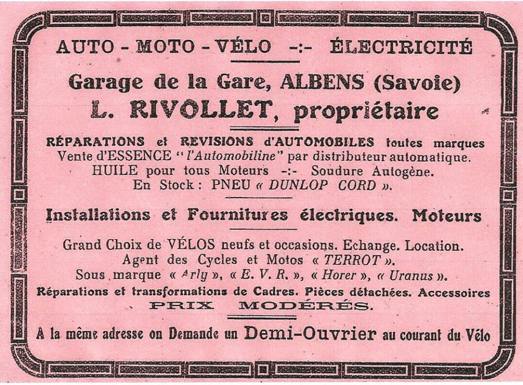 Publicité parue en 1924 dans le Journal du Commerce