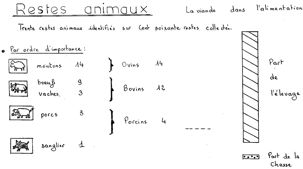 Restes d'animaux trouvés à Albens