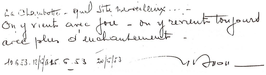 Signature de Maurice Druon.