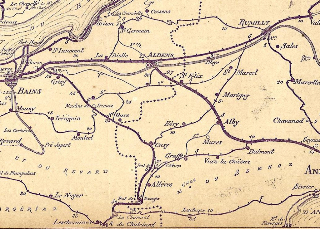 Le réseau routier emprunté par la course (archive privée)